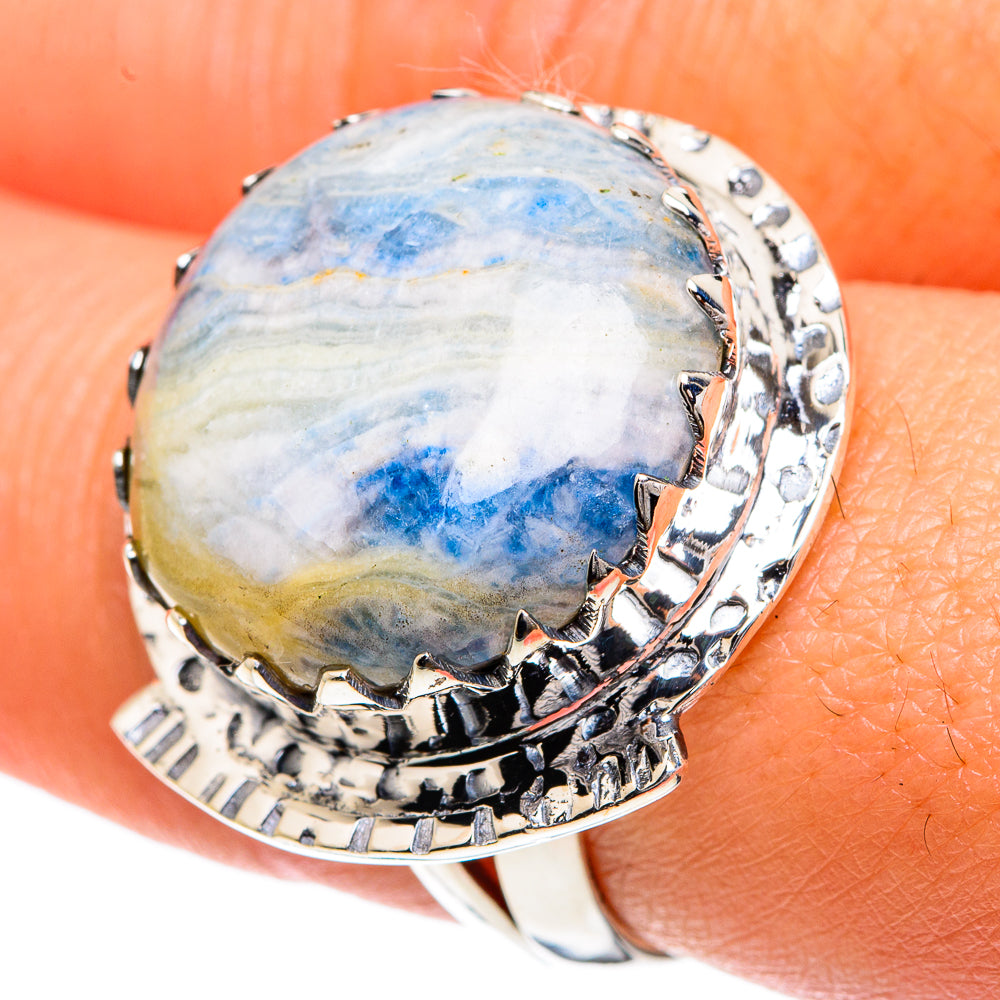 Blue Scheelite Rings handcrafted by Ana Silver Co - RING82465