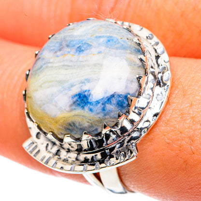 Blue Scheelite Rings handcrafted by Ana Silver Co - RING82465