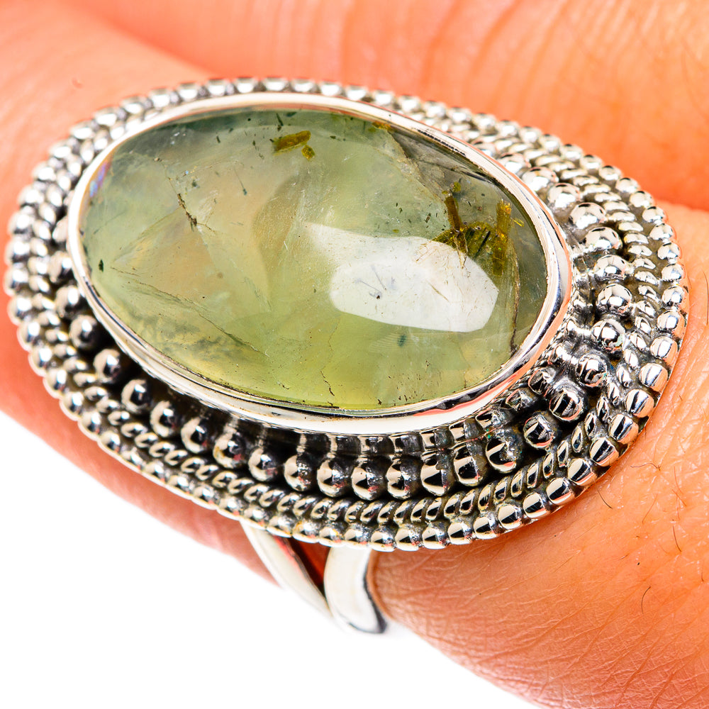 Prehnite Rings handcrafted by Ana Silver Co - RING82468