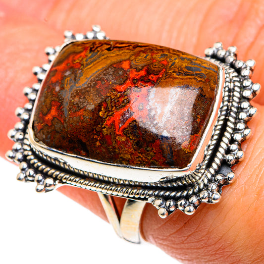 Crazy Lace Agate Rings handcrafted by Ana Silver Co - RING82472