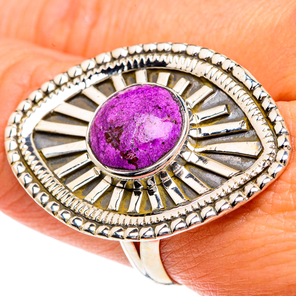 Purple Copper Composite Turquoise Rings handcrafted by Ana Silver Co - RING82481