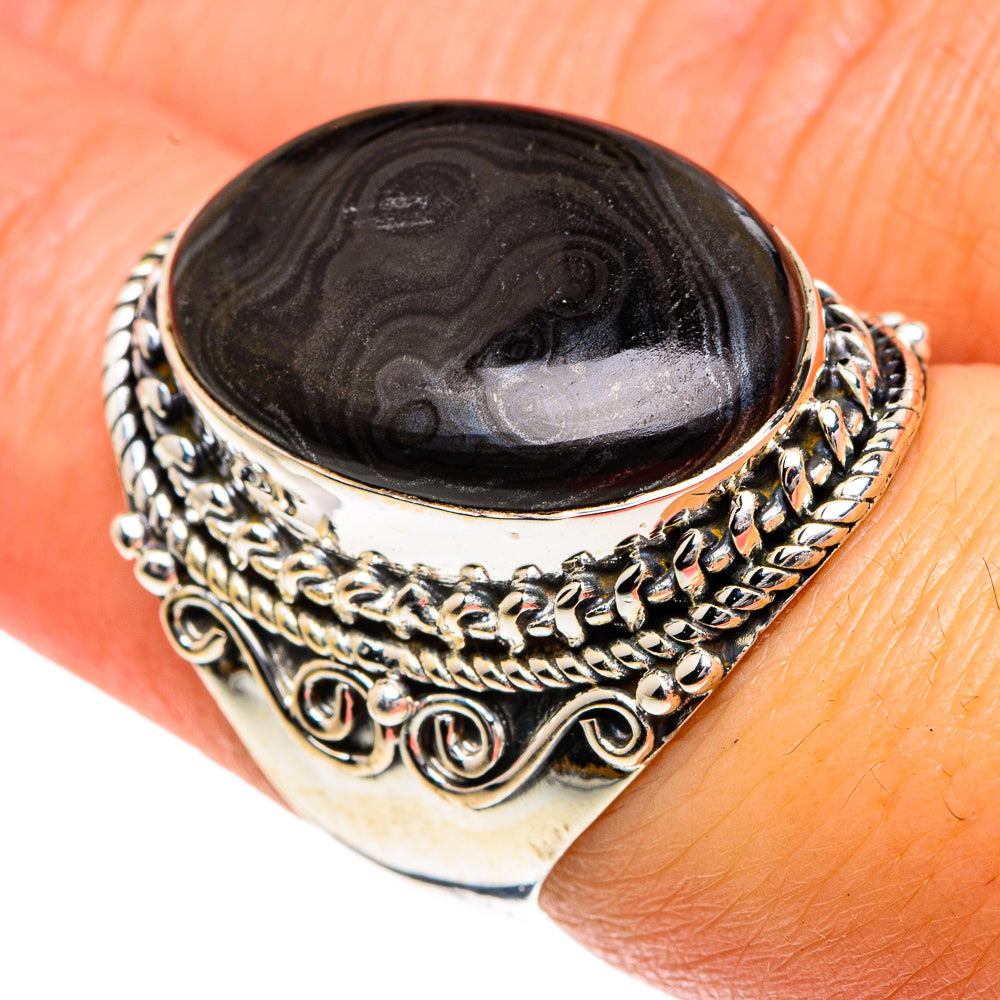 Psilomelane Rings handcrafted by Ana Silver Co - RING82484