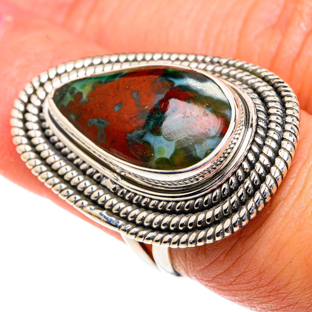 Ocean Jasper Rings handcrafted by Ana Silver Co - RING82494