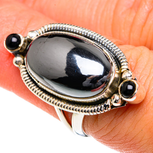 Hematite Rings handcrafted by Ana Silver Co - RING82495