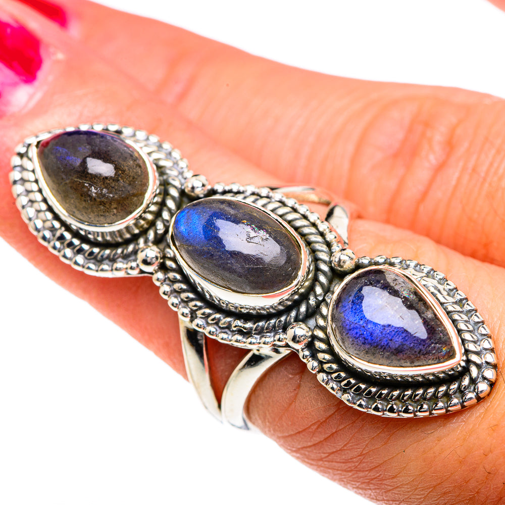 Labradorite Rings handcrafted by Ana Silver Co - RING82497