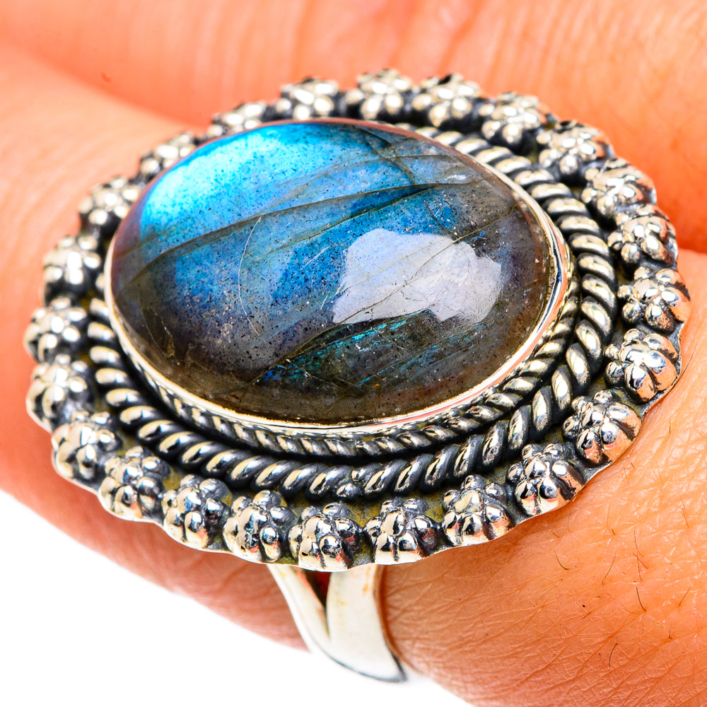 Labradorite Rings handcrafted by Ana Silver Co - RING82500