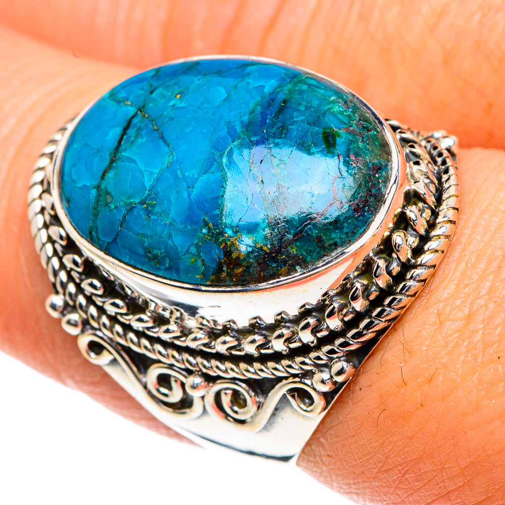 Chrysocolla Rings handcrafted by Ana Silver Co - RING82504