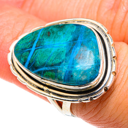 Chrysocolla Rings handcrafted by Ana Silver Co - RING82508