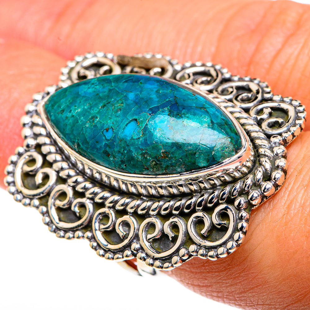 Chrysocolla Rings handcrafted by Ana Silver Co - RING82509