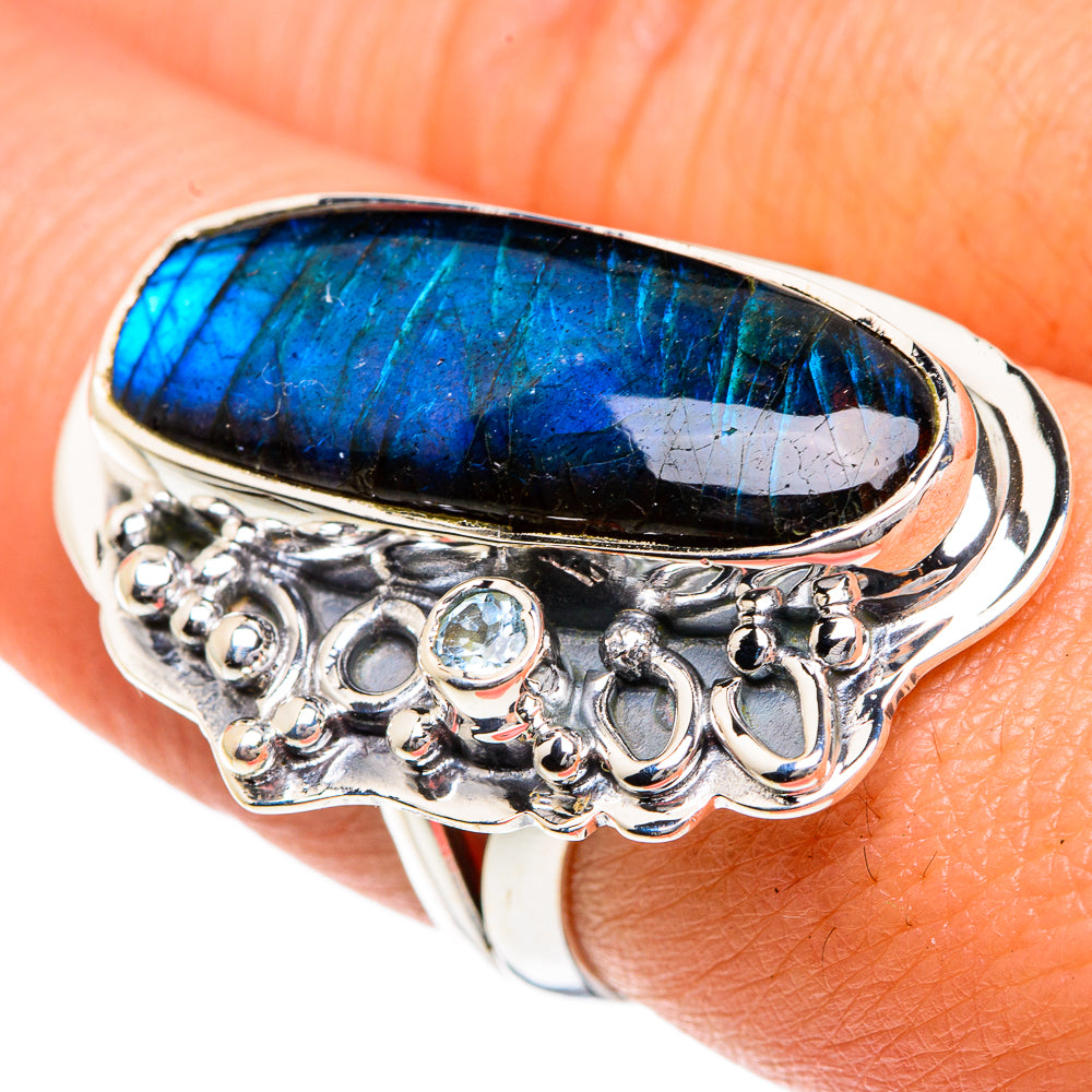 Labradorite Rings handcrafted by Ana Silver Co - RING82513