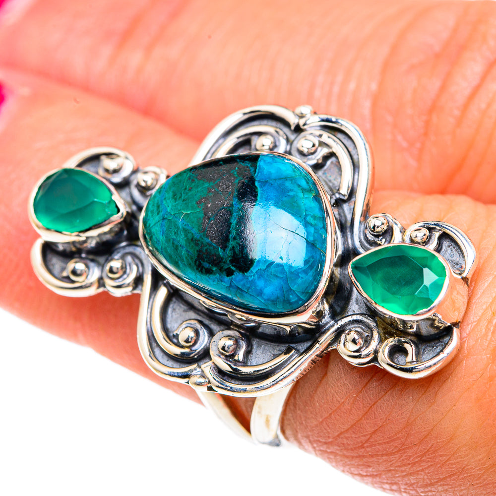 Chrysocolla Rings handcrafted by Ana Silver Co - RING82515