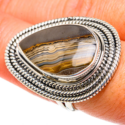 Laguna Lace Agate Rings handcrafted by Ana Silver Co - RING82518
