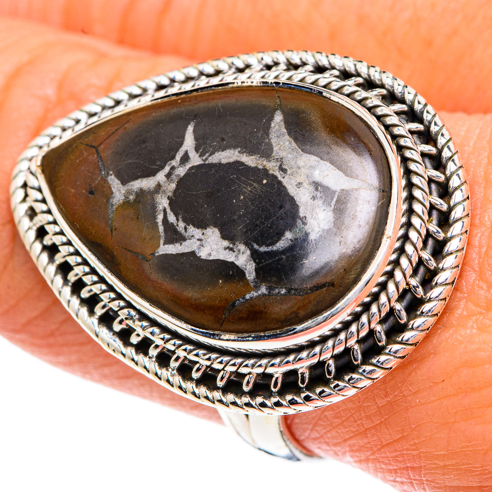 Septarian Geode Rings handcrafted by Ana Silver Co - RING82522