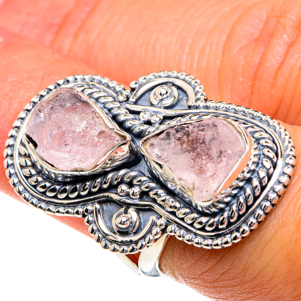 Rose Quartz Rings handcrafted by Ana Silver Co - RING82523
