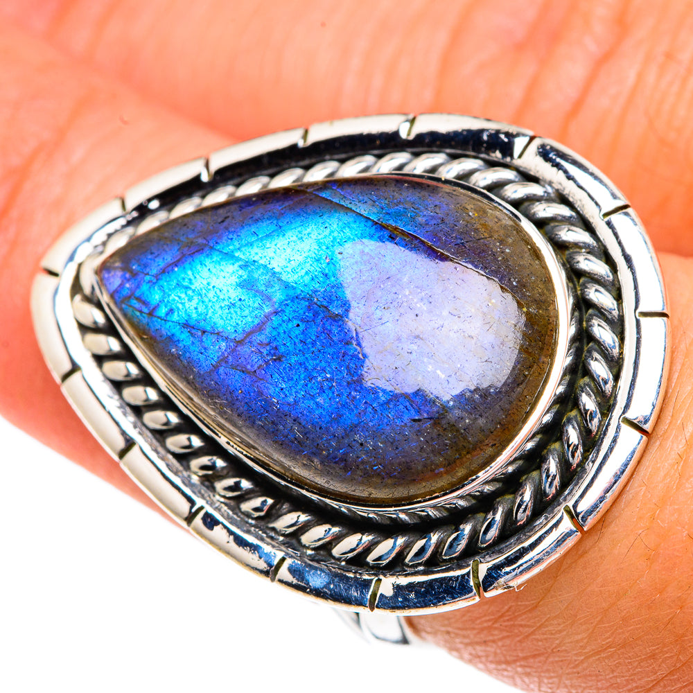 Labradorite Rings handcrafted by Ana Silver Co - RING82533