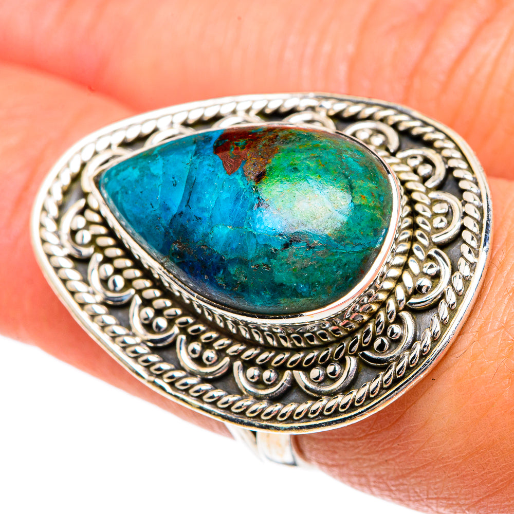 Chrysocolla Rings handcrafted by Ana Silver Co - RING82534