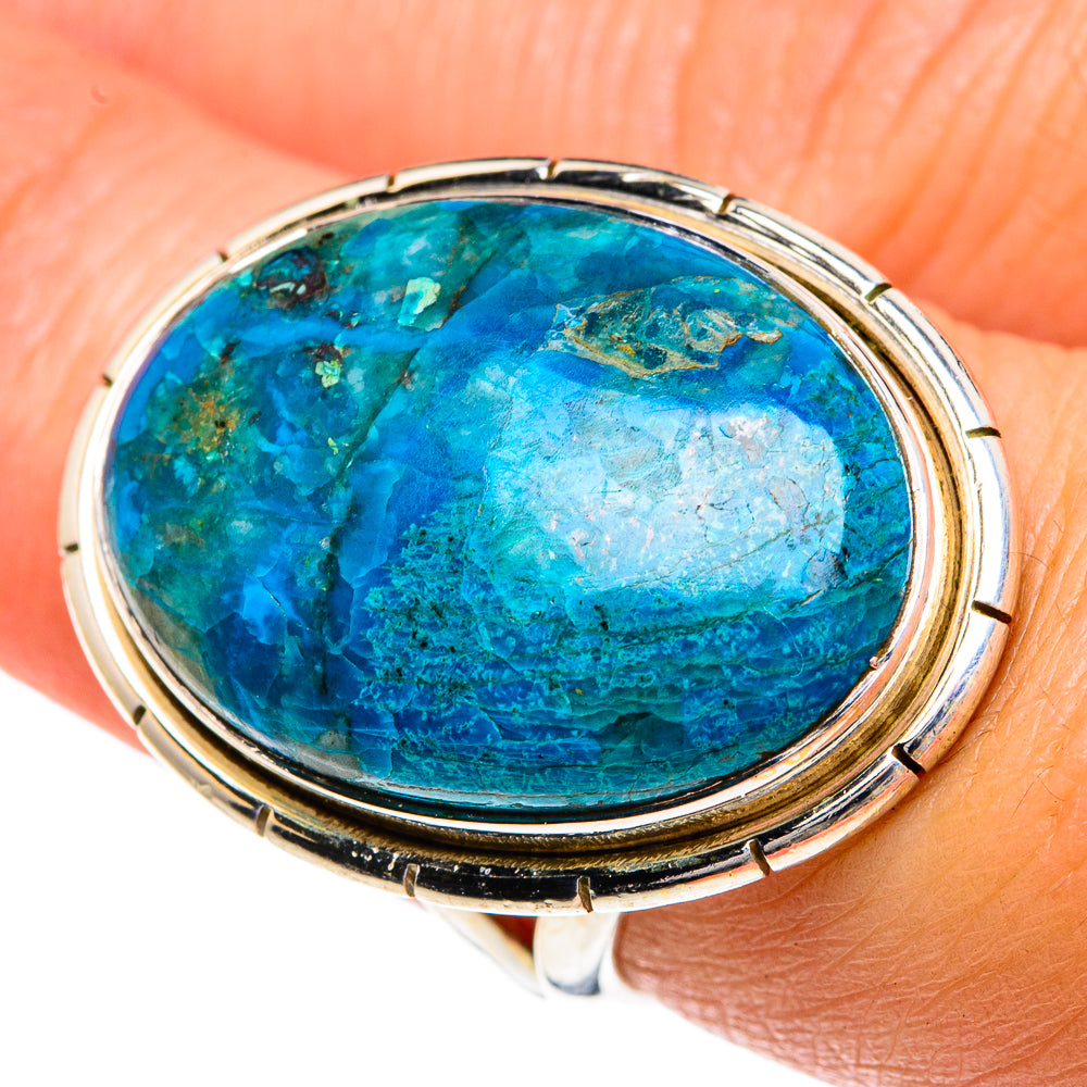 Chrysocolla Rings handcrafted by Ana Silver Co - RING82535