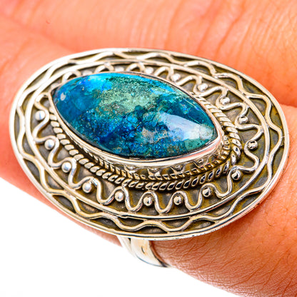 Chrysocolla Rings handcrafted by Ana Silver Co - RING82536