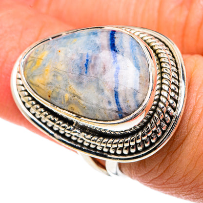 Blue Scheelite Rings handcrafted by Ana Silver Co - RING82540