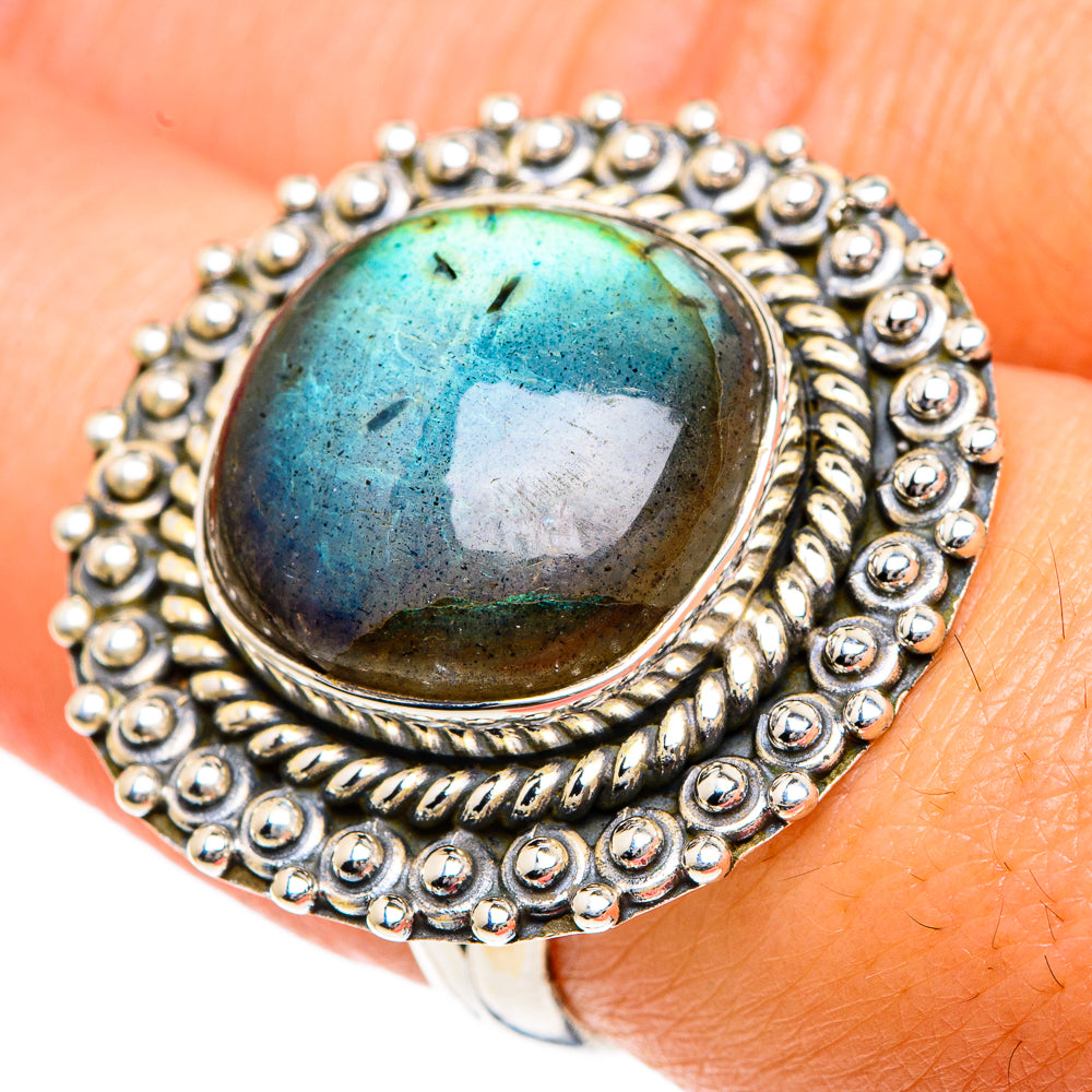 Labradorite Rings handcrafted by Ana Silver Co - RING82542