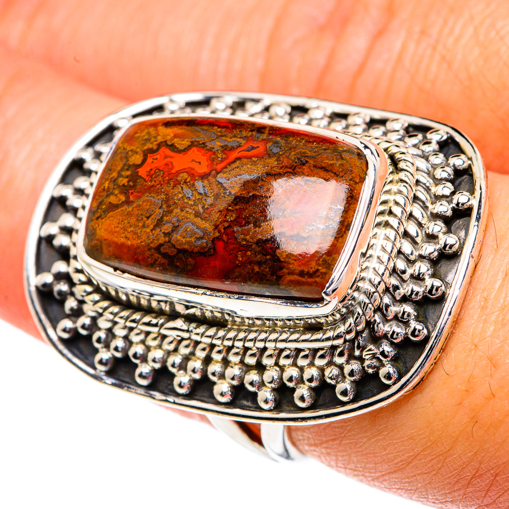 Moroccan Agate Rings handcrafted by Ana Silver Co - RING82548