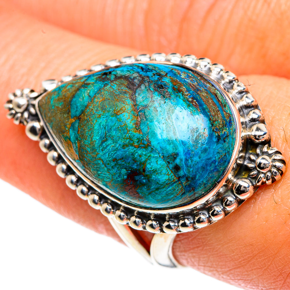 Chrysocolla Rings handcrafted by Ana Silver Co - RING82571