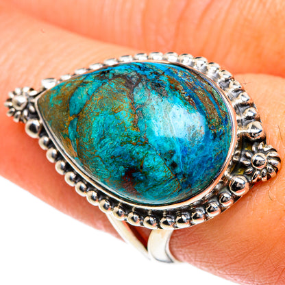 Chrysocolla Rings handcrafted by Ana Silver Co - RING82571