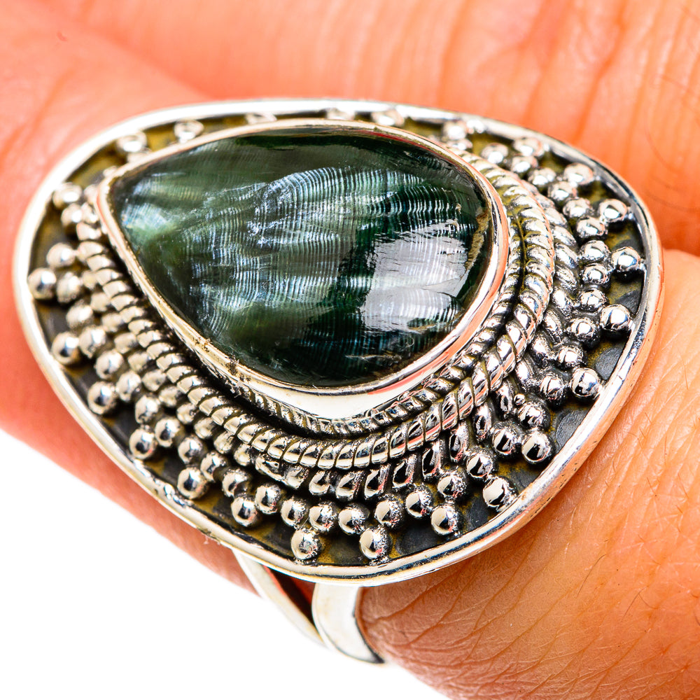 Seraphinite Rings handcrafted by Ana Silver Co - RING82576