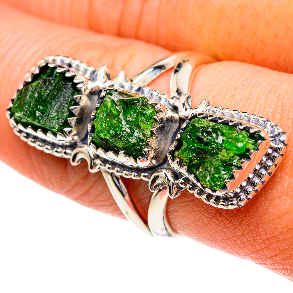 Chrome Diopside Rings handcrafted by Ana Silver Co - RING82578