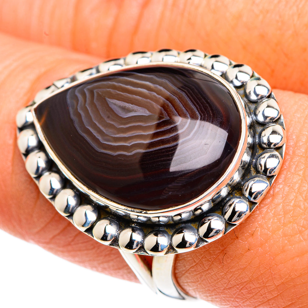 Botswana Agate Rings handcrafted by Ana Silver Co - RING82588