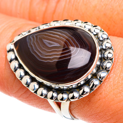 Botswana Agate Rings handcrafted by Ana Silver Co - RING82588