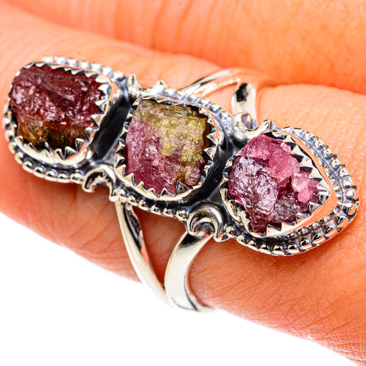 Watermelon Tourmaline Rings handcrafted by Ana Silver Co - RING82592