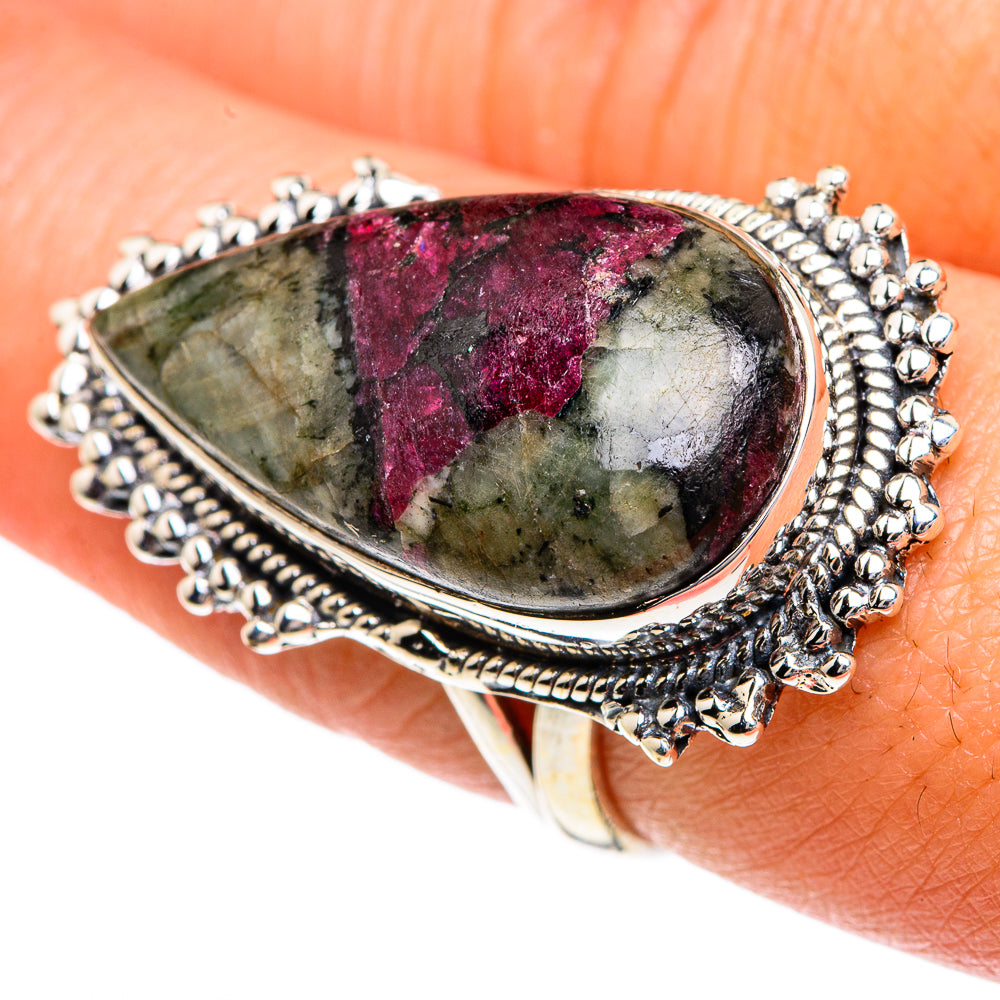 Russian Eudialyte Rings handcrafted by Ana Silver Co - RING82594