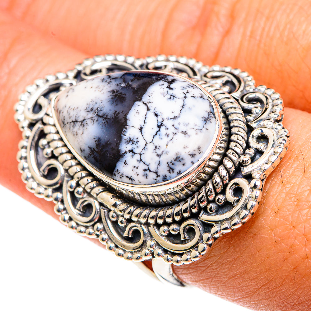 Dendritic Opal Rings handcrafted by Ana Silver Co - RING82604