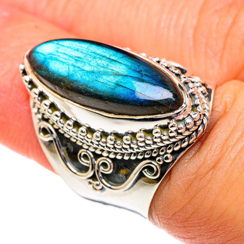 Labradorite Rings handcrafted by Ana Silver Co - RING82606
