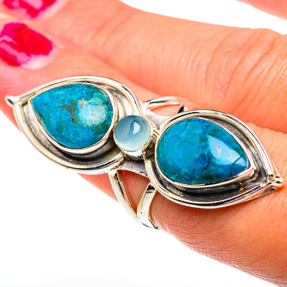 Chrysocolla Rings handcrafted by Ana Silver Co - RING82608