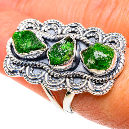 Chrome Diopside Rings handcrafted by Ana Silver Co - RING82614