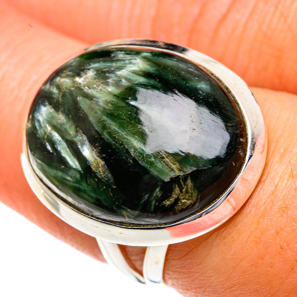 Seraphinite Rings handcrafted by Ana Silver Co - RING82616