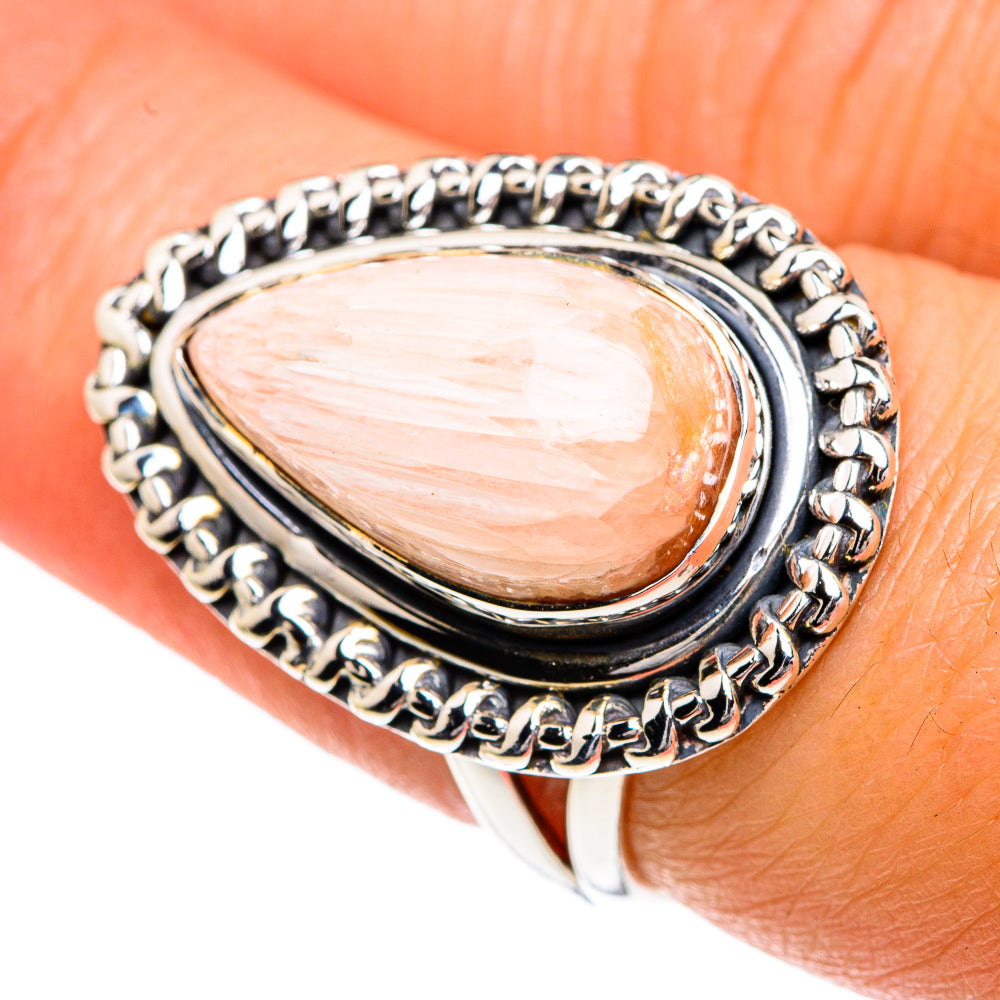 Scolecite Rings handcrafted by Ana Silver Co - RING82620