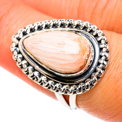 Scolecite Rings handcrafted by Ana Silver Co - RING82620