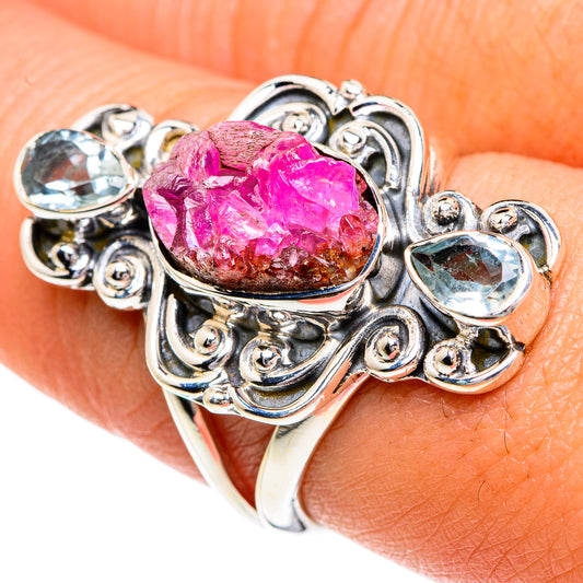 Pink Agate Rings handcrafted by Ana Silver Co - RING82621