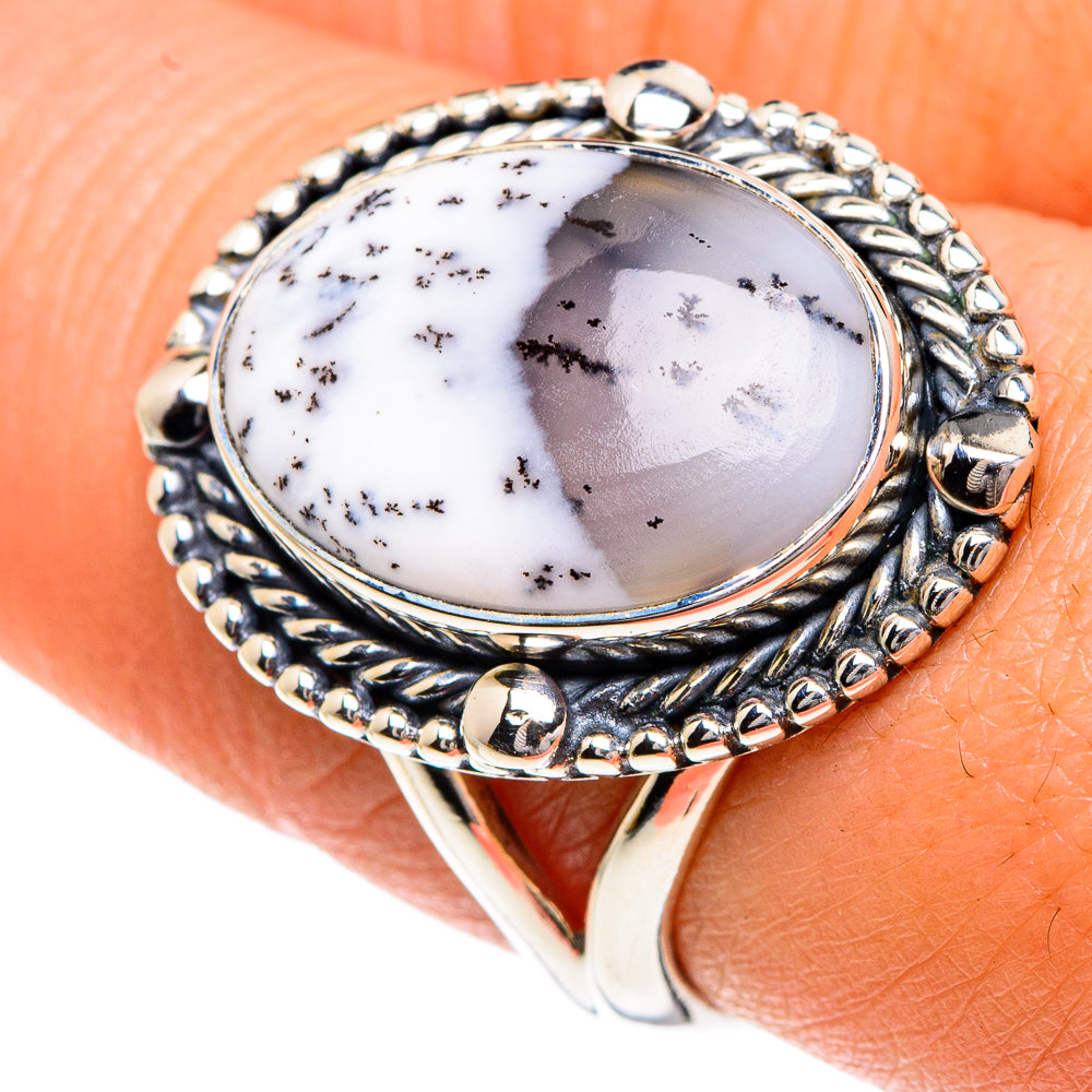 Dendritic Opal Rings handcrafted by Ana Silver Co - RING82628