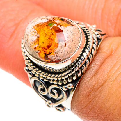 Mexican Fire Opal Rings handcrafted by Ana Silver Co - RING82632