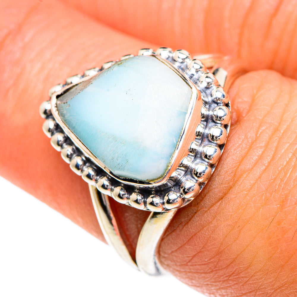 Larimar Rings handcrafted by Ana Silver Co - RING82639