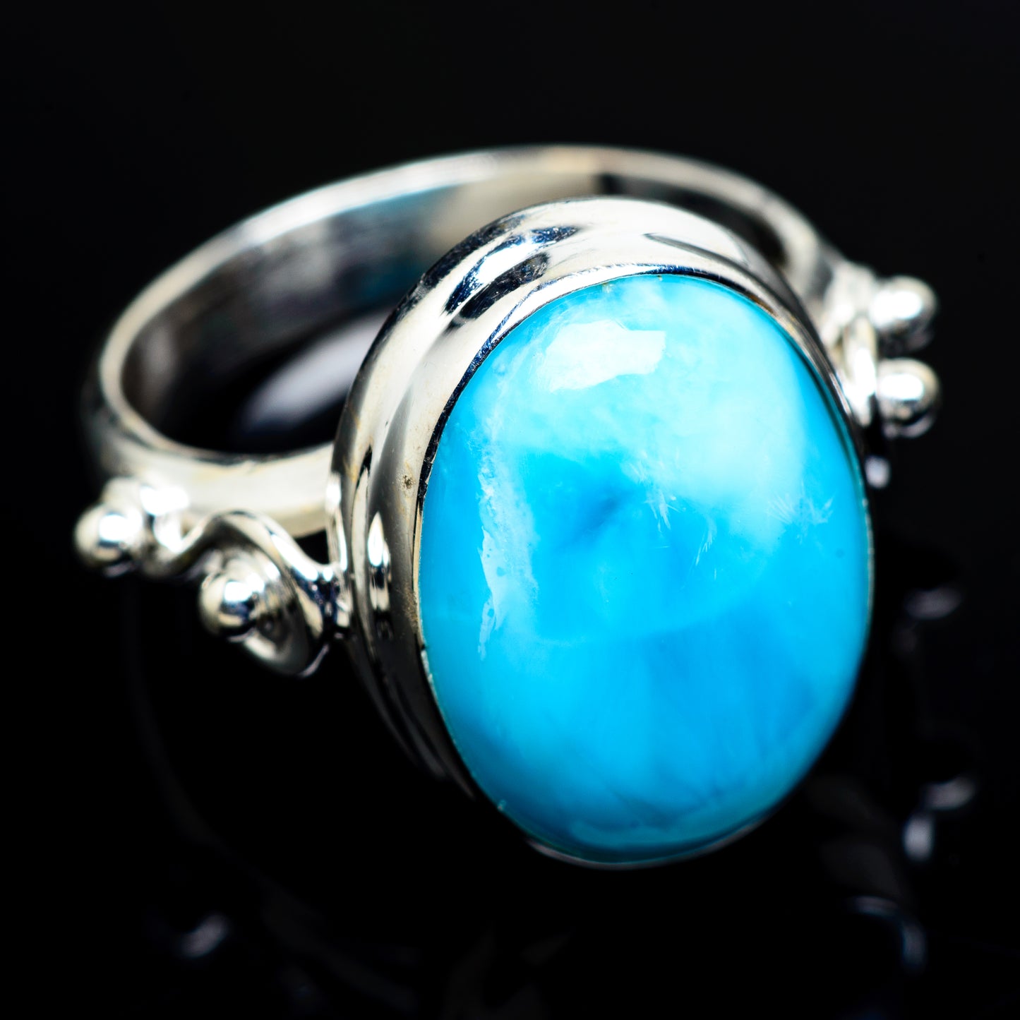 Larimar Rings handcrafted by Ana Silver Co - RING8263