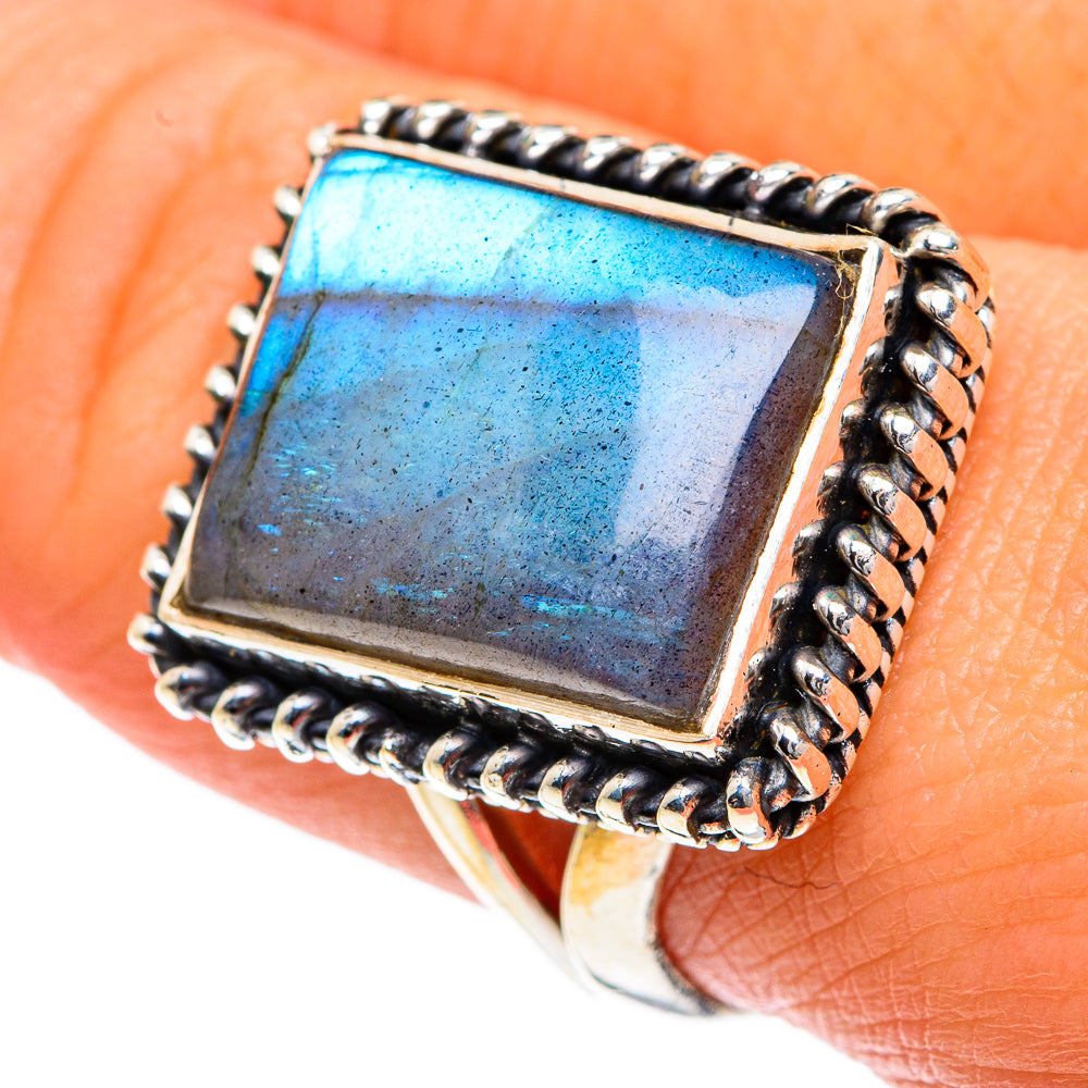 Labradorite Rings handcrafted by Ana Silver Co - RING82640