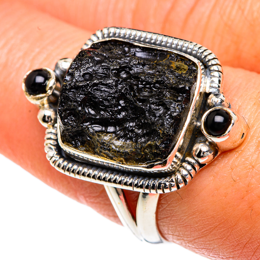 Tektite Rings handcrafted by Ana Silver Co - RING82656