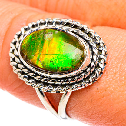 Ammolite Rings handcrafted by Ana Silver Co - RING82663