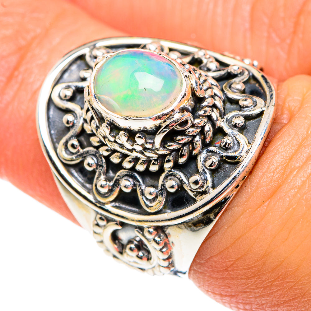 Ethiopian Opal Rings handcrafted by Ana Silver Co - RING82665
