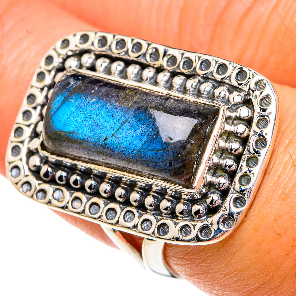 Labradorite Rings handcrafted by Ana Silver Co - RING82672